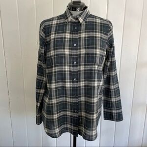 J Crew Women’s Boy Shirt in Green/Blue Plaid​​​​